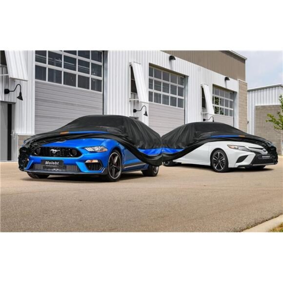 Car Cover Waterproof All Weather for Automobiles, Universal Fit Sedan - Picture 7 of 8